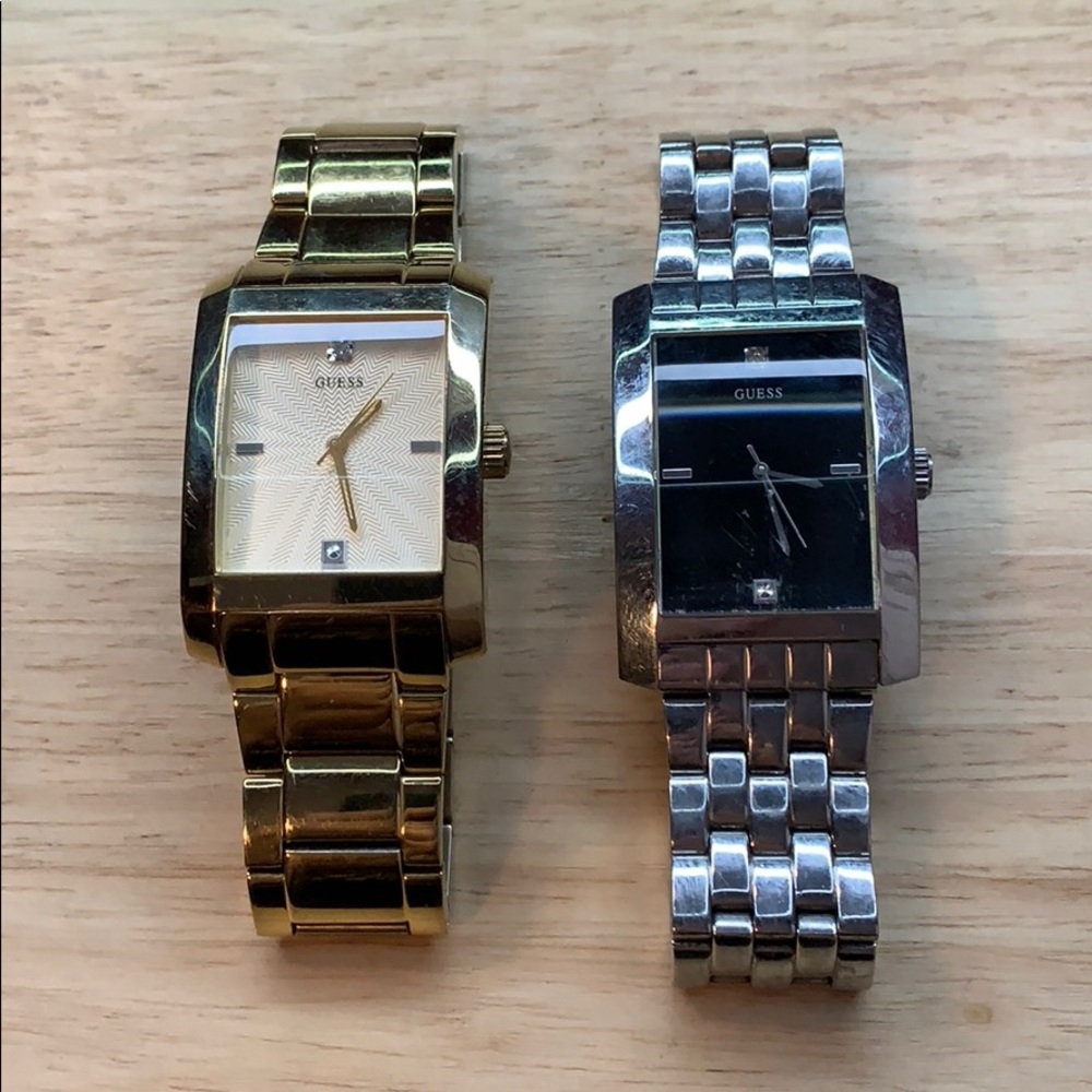 Used Guess Watches Gold / Silver Mens